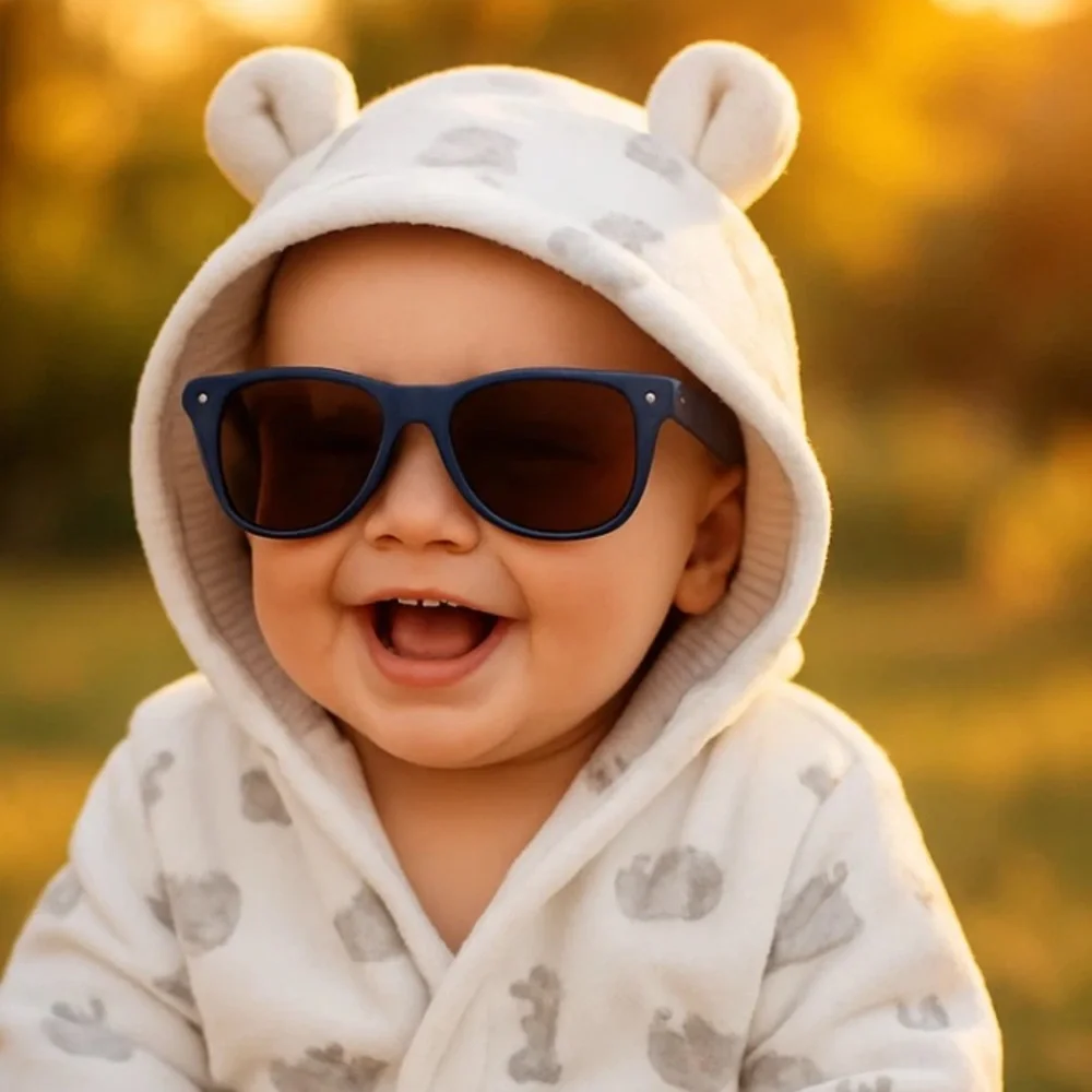 Carter's Baby Toddler OSFM Navy Blue Rectangle 100% UV Protection Sunglasses NEW